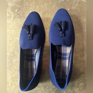 Rothy’s Navy Blue Almond Loafers with Tassels Sz 6.5 LIKE NEW